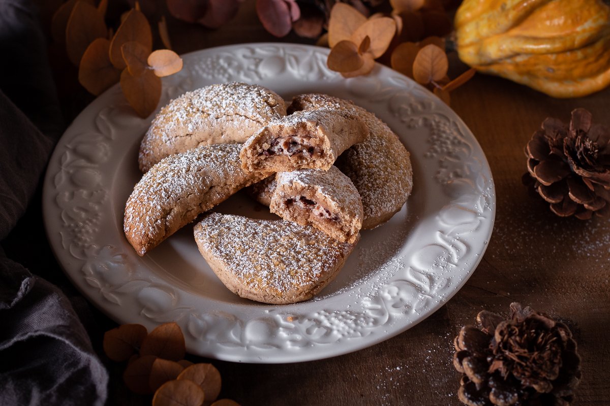  biscotti dolci con farina di castagne e cioccolato, senza glutine