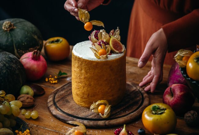 Vertical roll cake alla zucca speziata