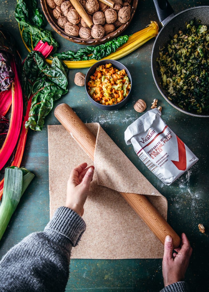 Strudel salato di verdure e ricotta con farina Vitamill di Grandi Molini