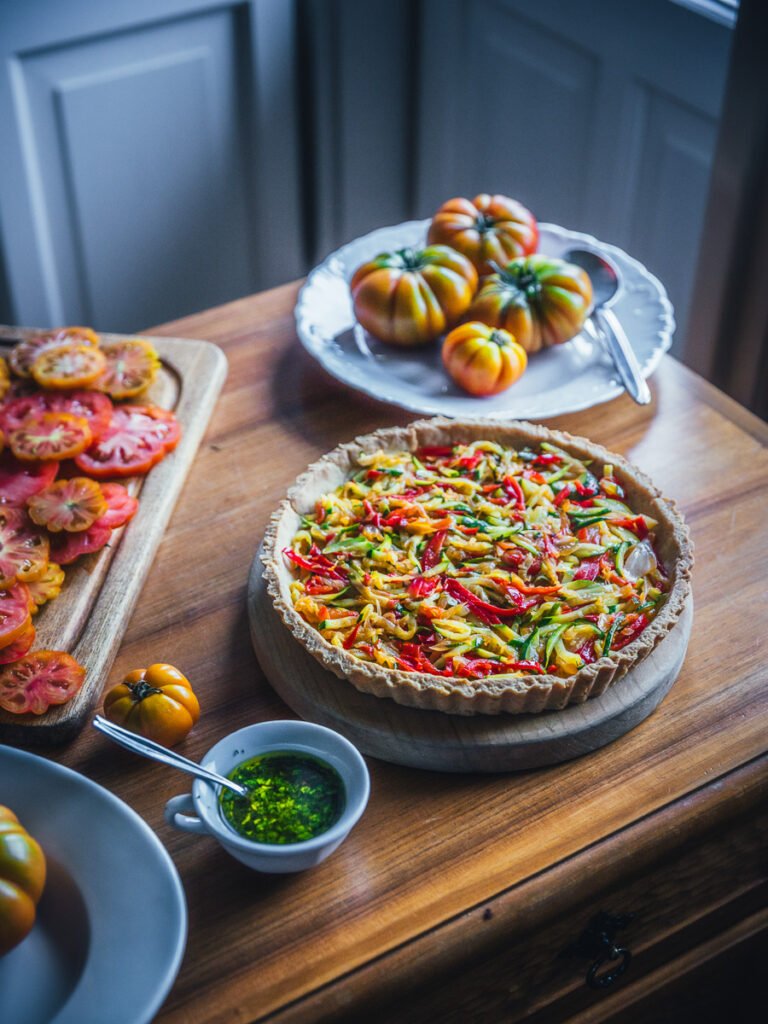 Tarte ai pomodori, ricotta e pesto di prezzemolo con farina Vitamill